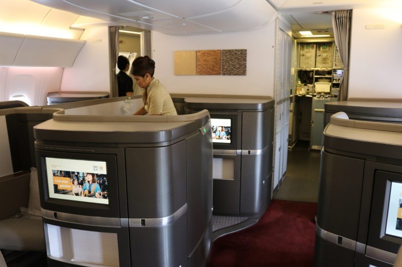 First Class cabin on Boeing 777-300ER