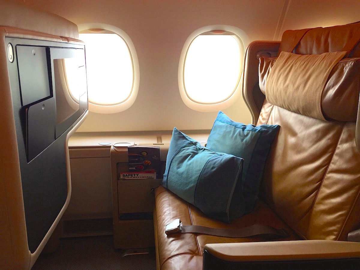 Singapore Airlines A380 Business Class, largest seat ever