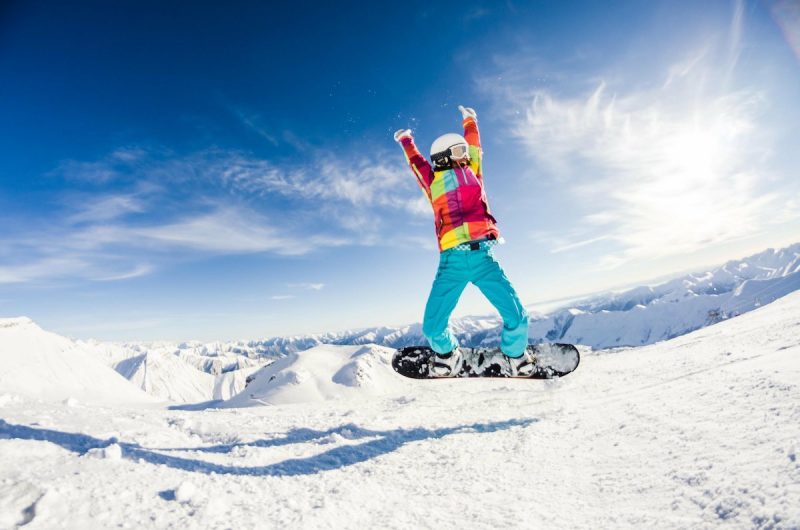 Snowboarding in La Tania