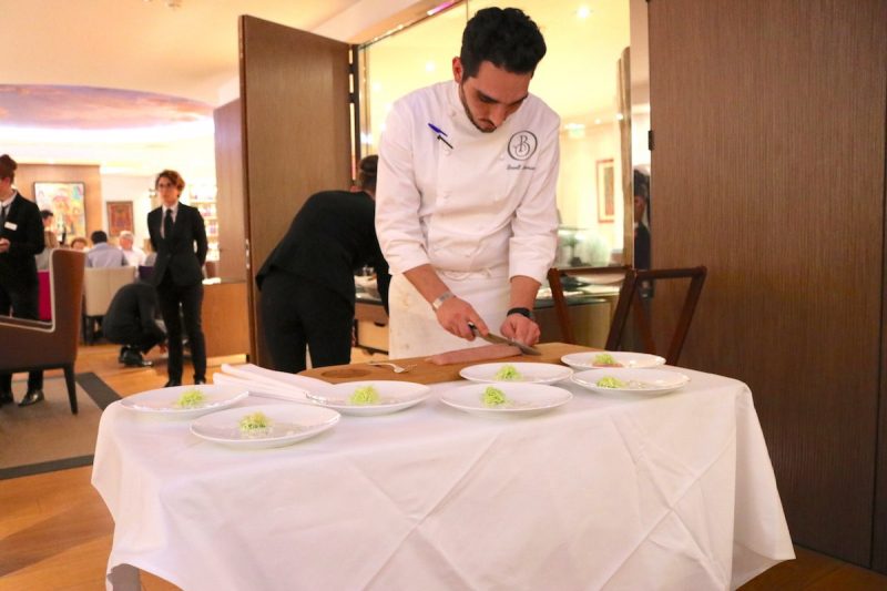 Chef Lowell Mesnier preparing starters